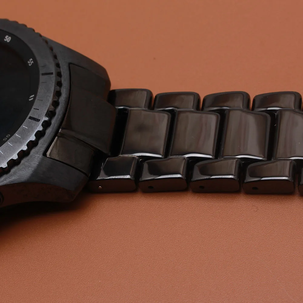 Ремешок керамический из нержавеющей стали для смарт-часов Samsung Gear Frontier 22 мм -