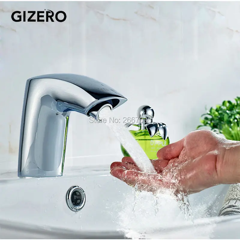 Хромированный смеситель GIZERO ZR6115 для туалета Бесконтактный кран ванной комнаты с