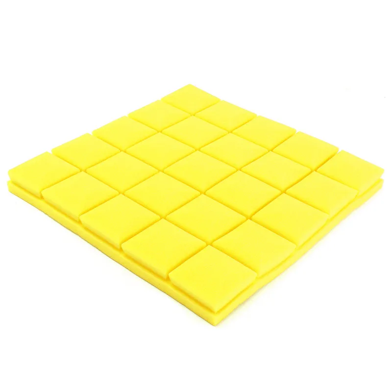 Цвет: желтый 5Pcs Ticken Acoustic Foam Panel Sound Treatment Stop Noise Absorption Sponge Tiles Studio KTV Drum Room Soundproofing Padding - Цвет: Цвет: желтый
