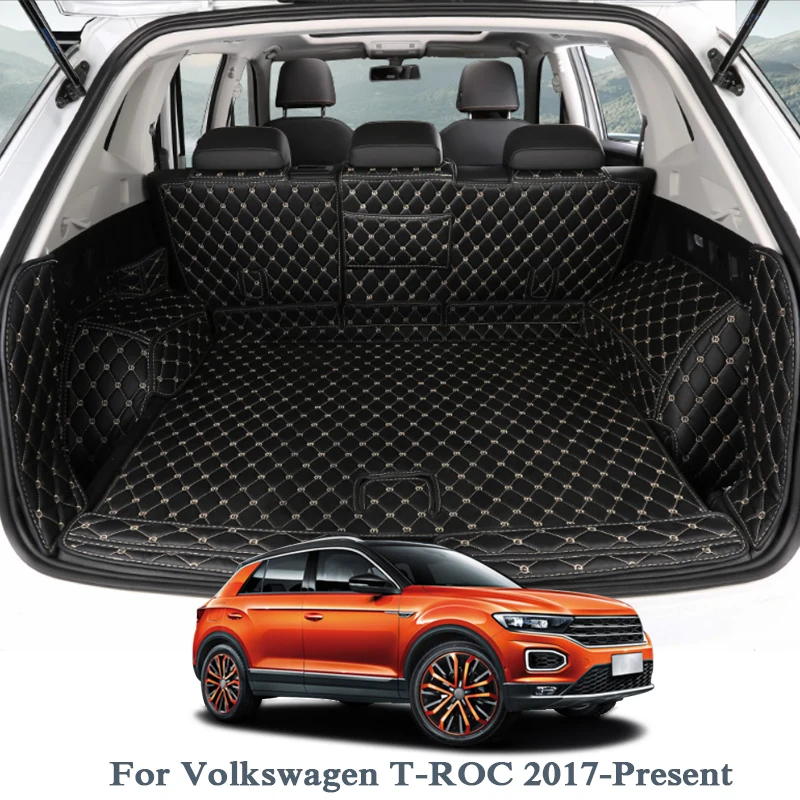 Для Volkswagen T ROC 2017 настоящее время автомобильный коврик для сапог задний багажник