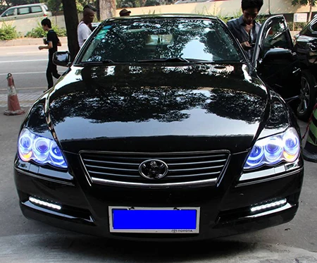Автомобильные дневные ходовые огни для Toyota Mark X светодиодный DRL 2004-2009 Mark X светодиодный противотуманный фонарь передняя лампа автомобильные аксессуары водонепроницаемый
