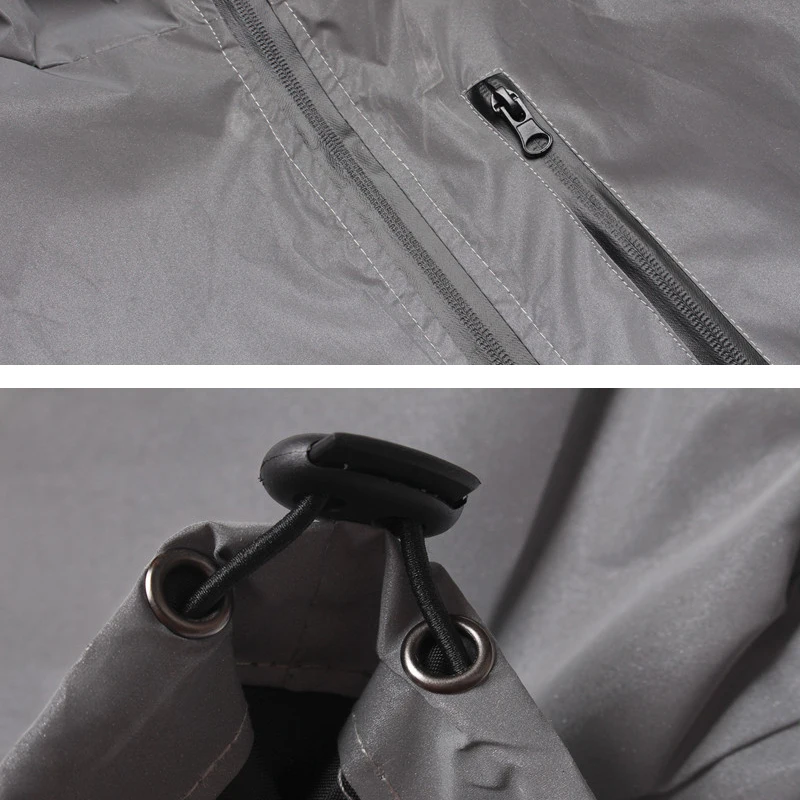 New Men's and Women's Jacket 3 M reflective Jacket night glowing Coat Windbreaker Hooded Loose Jackets Large Size S-5XL 914