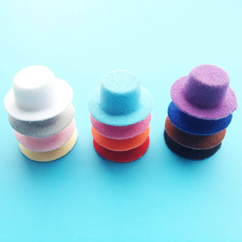 

20PCS/LOT Wholesale Doll Accessories 1:12 Dollhouse Miniature Mini Hats For Dolls