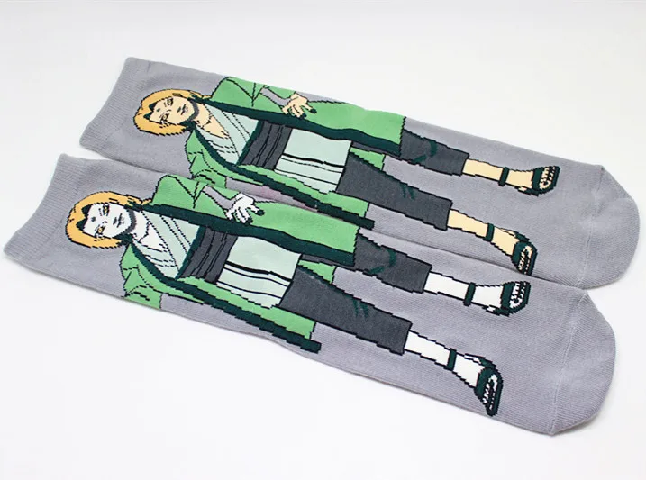 Носки с японским аниме Uzumaki Naruto, Tsunade Rock Lee, новинка, персонализированные носки на весну и осень, женские и мужские вечерние носки на Хэллоуин, подарки