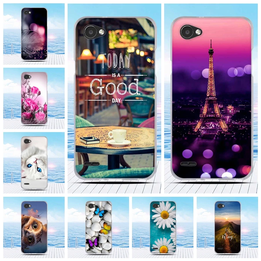 Soft TPU FOR Capa LG Q6 Case Cover Painted Phone Q6A Alpha M700 Plus X600 Back Protective | Мобильные телефоны и
