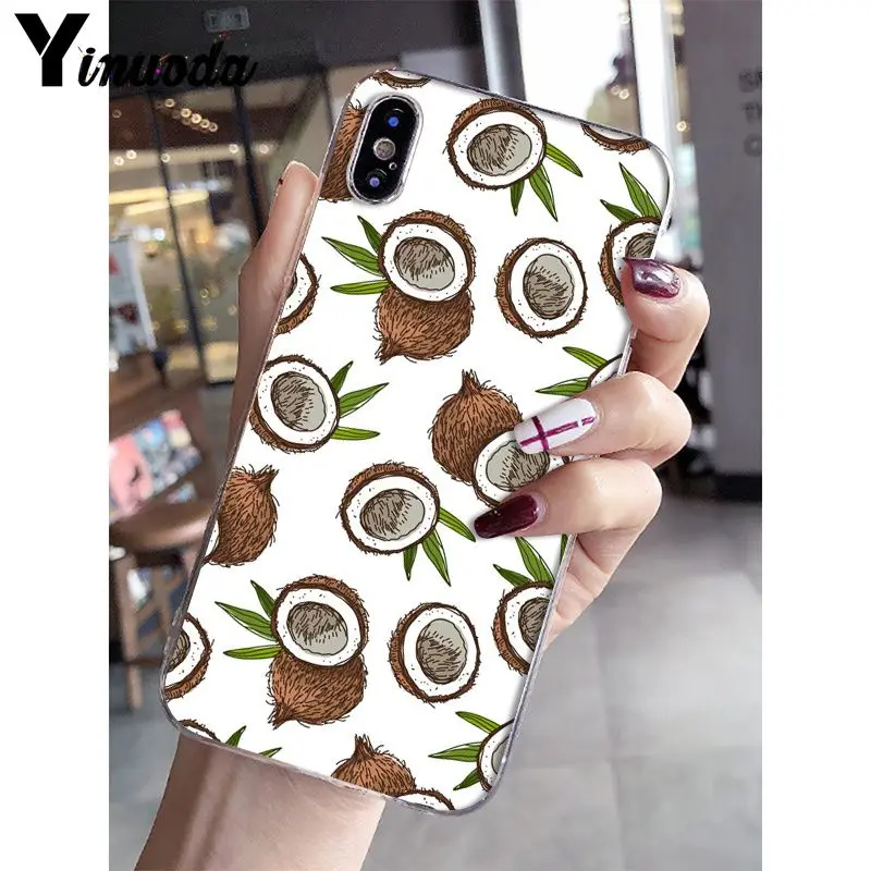 A12 Yinuoda, летний, крутой, кокосовый, сделай сам, раскрашенный, красивые аксессуары для телефона, чехол для iPhone 6S 6plus 7plus 8 8Plus X Xs MAX 5 5S XR - Цвет: A12