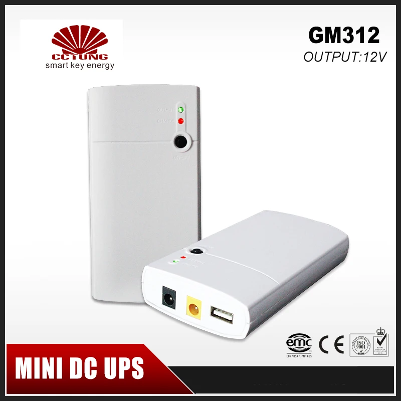 GM312 Мини Портативный UPS с 12V входом двойной 5V Выход 7.8Ah литиевая батарея для