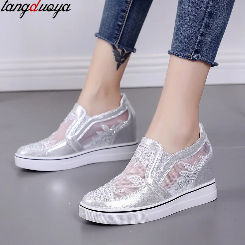 Женская Повседневная обувь из дышащего сетчатого материала женские лоферы на