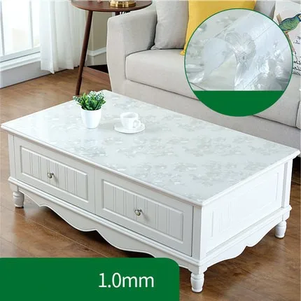 K 1,0 мм ПВХ водонепроницаемая скатерть мягкая стеклянная пластиковая скатерть кухонный узор масляная скатерть стеклянная мягкая скатерть - Цвет: K