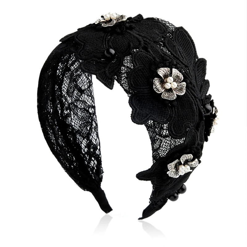Женский широкий обруч для волос CHIMERA богемные винтажные кружевные повязки на