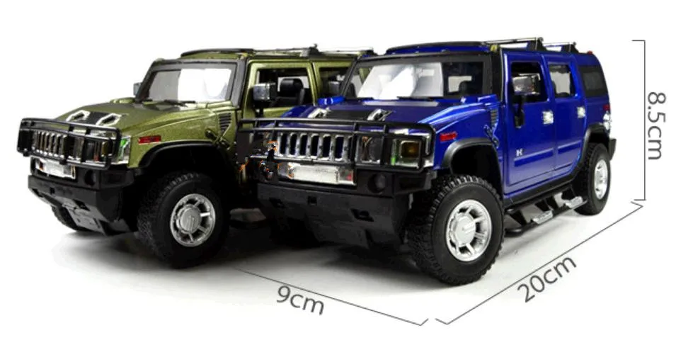 1:24 модель автомобиля Hummer H2 модели автомобилей из сплава высокая джипа
