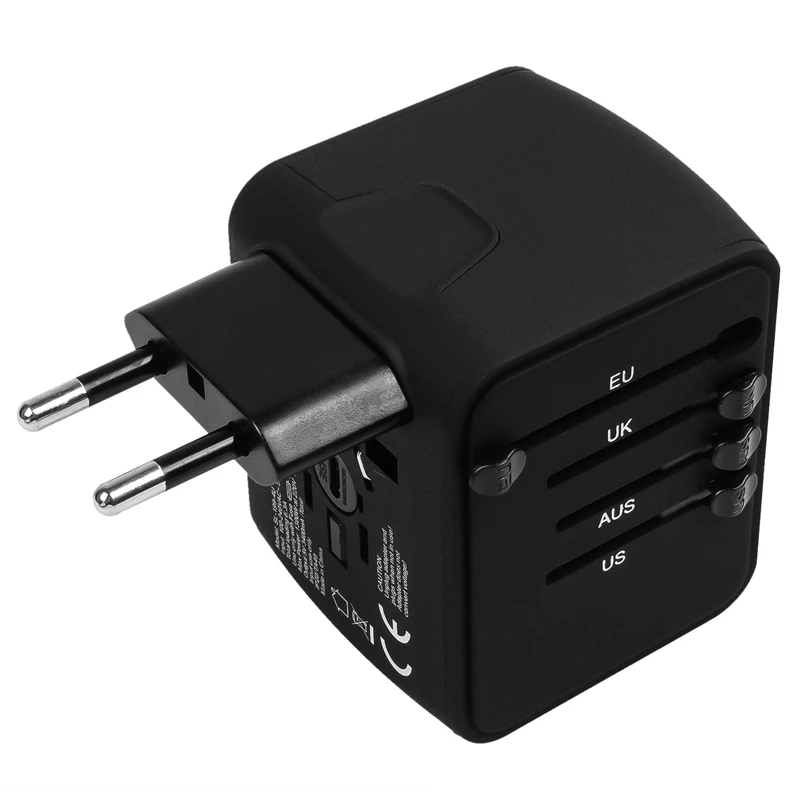 Дорожный адаптер Международный универсальный питания все-в-одном с 3.4A 4 USB по