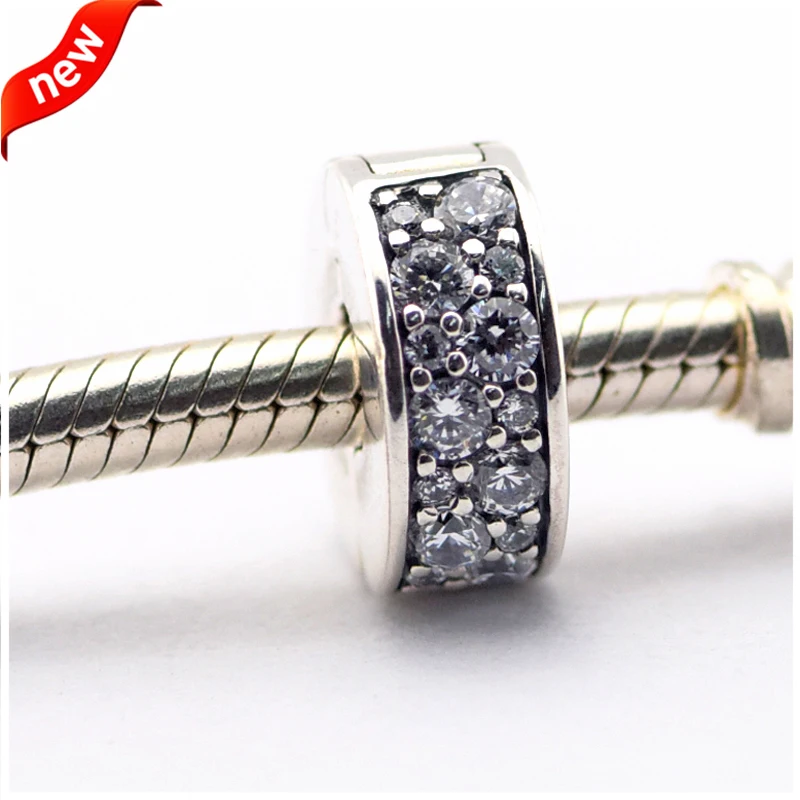 

CKK 925 Sterling Silver Shining Elegance Clip Charms Original Beads Fits Bracelets & Bangle DIY Jewelry