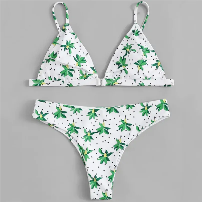 Женское нижнее белье с принтом сексуальное подкладкой бюстгальтер облегающий