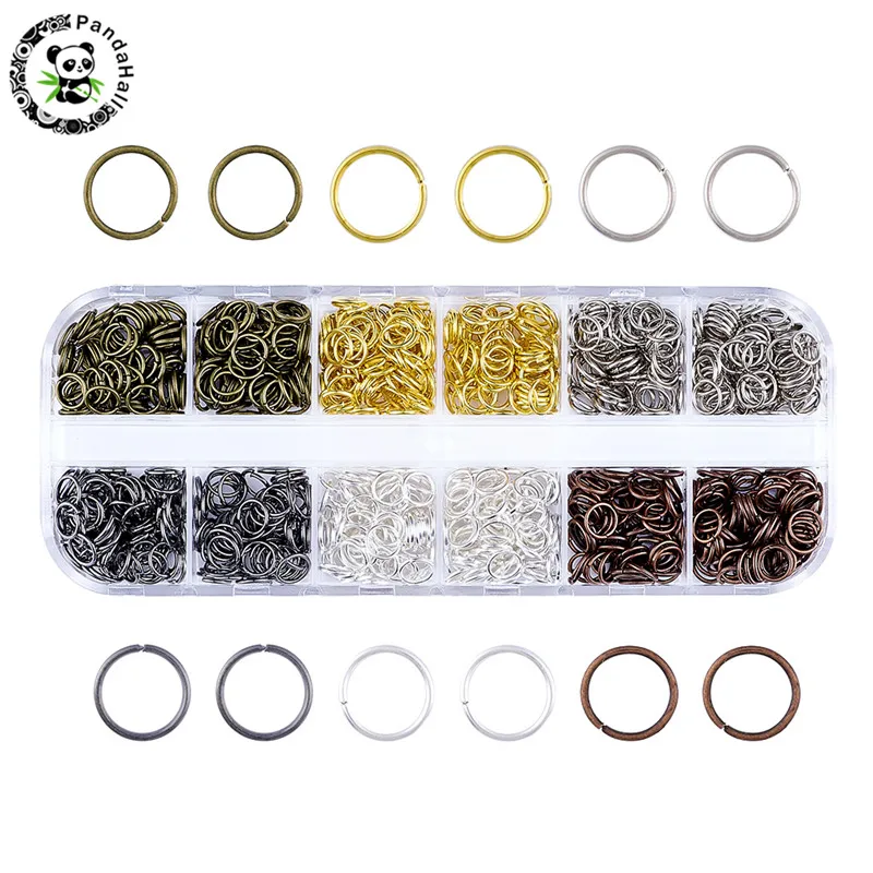 

1Box 4mm 5mm 6mm 7mm 8mm Mixed Color Iron Jump Rings Close but Unsoldered Split Rings Connectors For DIY Jewelry Finding Making