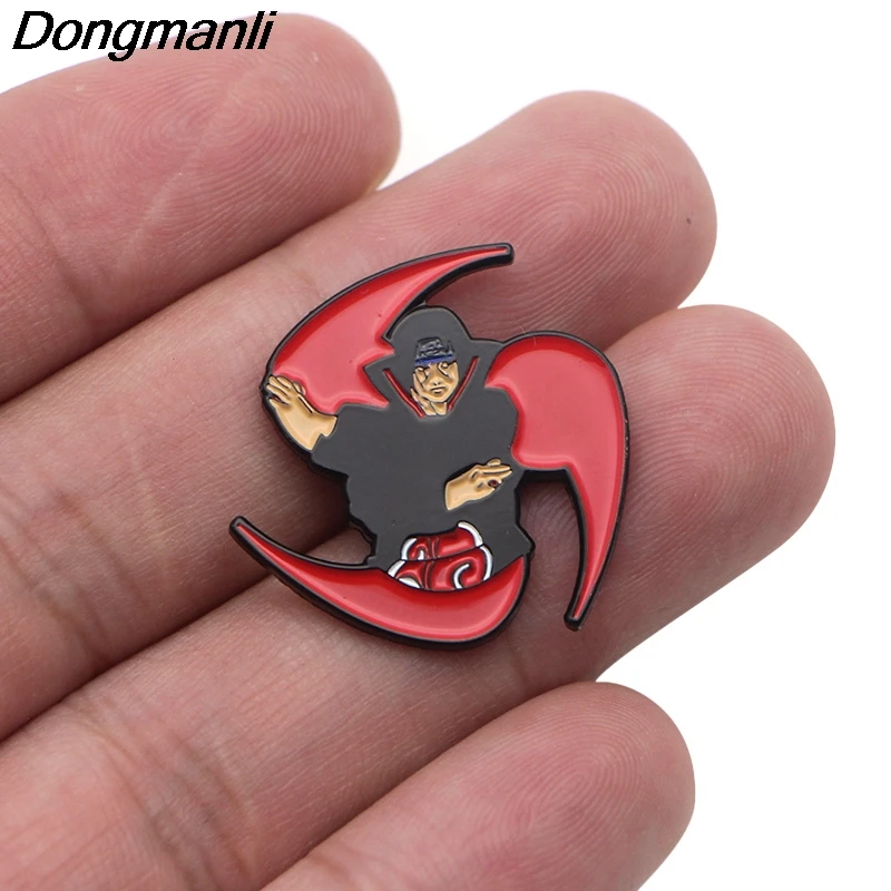 P3756 Dongmanli мода Наруто Учиха Итачи металлические эмалированные броши и булавки для нагрудного штыря значок для рюкзака подарки воротник ювелирные изделия
