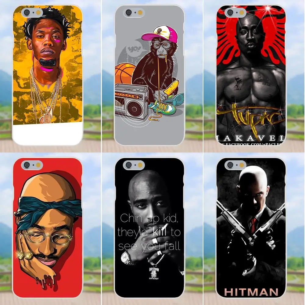 Мягкий термополиуретановый чехол Coque 2pac для телефона с изображением Тупака