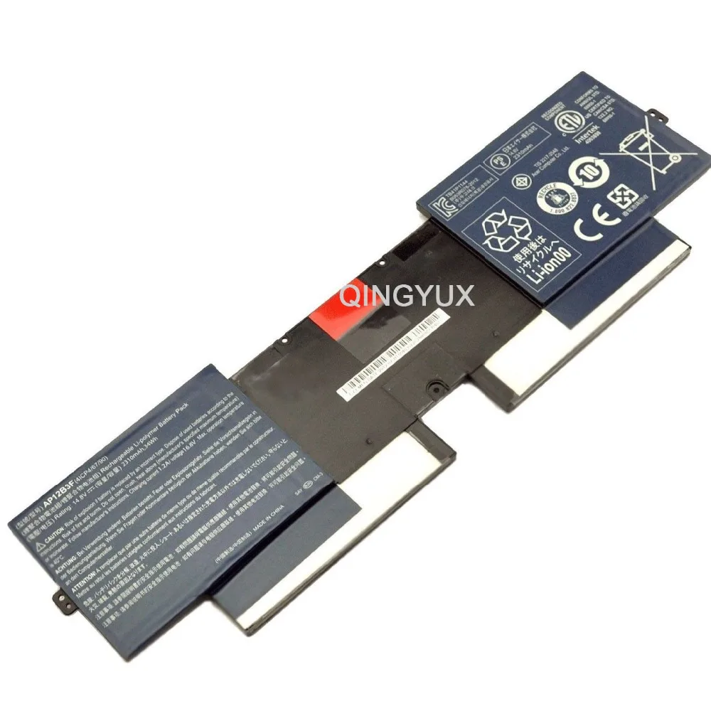 QINGYUX новый 14 8 V 34Wh AP12B3F Аккумулятор для ноутбука Acer Aspire S5 S5-391 ультрабук BT.00403.022