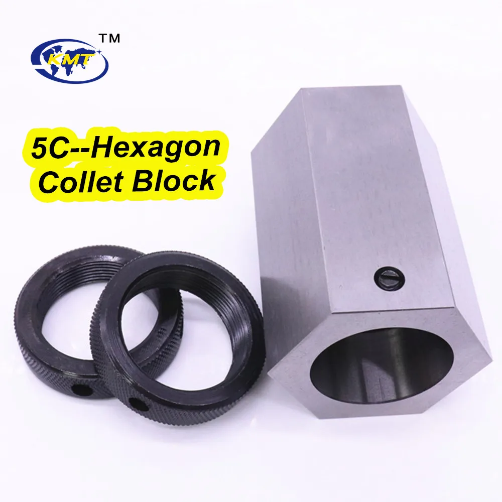 

5c Hexagon Collet Block hard steel Lathe Tool Holder collet block