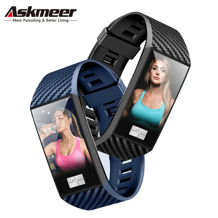 ASKMEER DT58 смарт браслет трекер сердечного ритма умный Браслет IP68 Водонепроницаемые