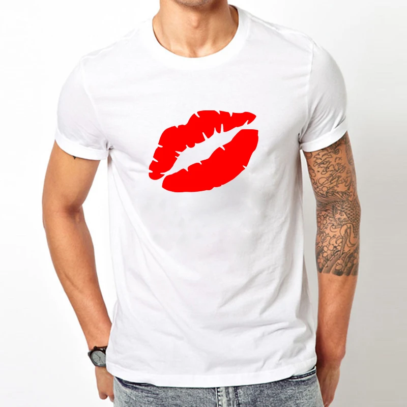 

Red Lip Print Women Tshirt Cotton Summer O-Neck Casual Funny T Shirt For Lady Girl Top Tee Hipster Tumblr Female Harajuku Tee