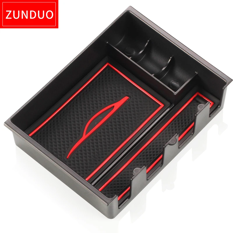 ZUNDUO Car Armrest Box storage box For MAZDA 3 mazda5 AXELA ATENZA 2015-2017 Stowing Tidying RED ABS+PVC | Автомобили и мотоциклы