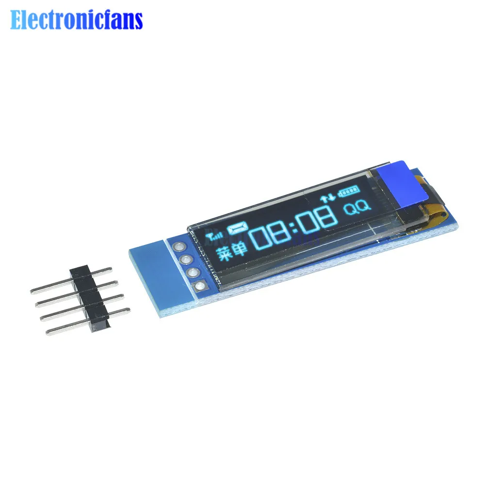 Модуль ЖК дисплея IIC I2C синий с органическим светодиодом 0 91 дюйма 12832 128x32 модуль