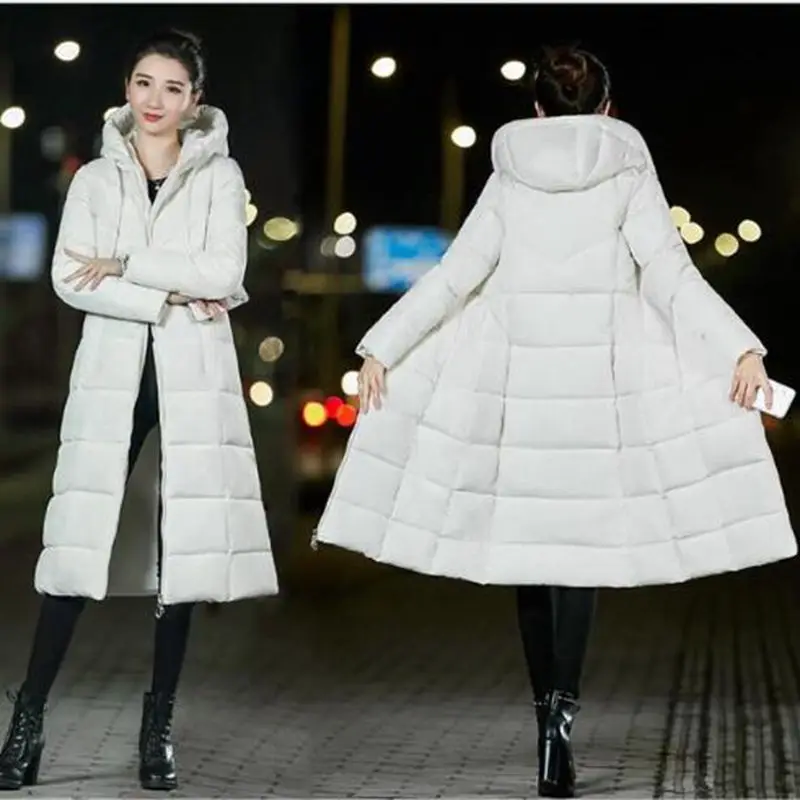 Женская зимняя куртка с капюшоном и воротником-стойкой размеры 4XL/5XL/6XL | одежда
