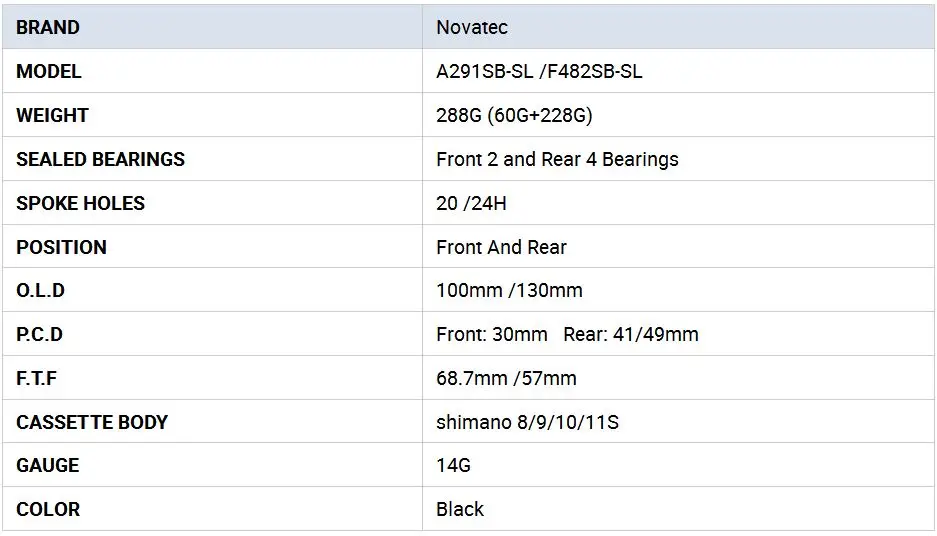 Novatec A291SB F482SB 20 24 Отверстия дорожный сплав велосипедный концентратор 11S Супер светильник V тормозные втулки 100 мм 130 мм 4 подшипника черный красный белый