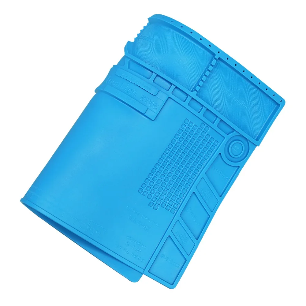 

1Piece Heat Resistant Soldering Mat Magnetic Pat for Soldering Station Soldering Iron Heat Gun Rework Repair Platform Desk