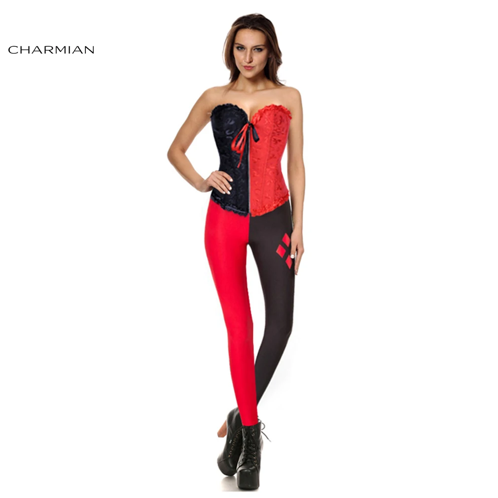 Charmian Miss Joker holloween костюм для женщин сексуальный взрослый Джокера нарядное платье