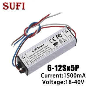 6-12Sx5P Трансформаторы освещения 30 Вт 40 Вт 50 Вт 60 Вт Светодиодный драйвер 1500 мА 18-40 в источник питания для DIY 30 40 50 60 Вт прожектор светодиодный чип