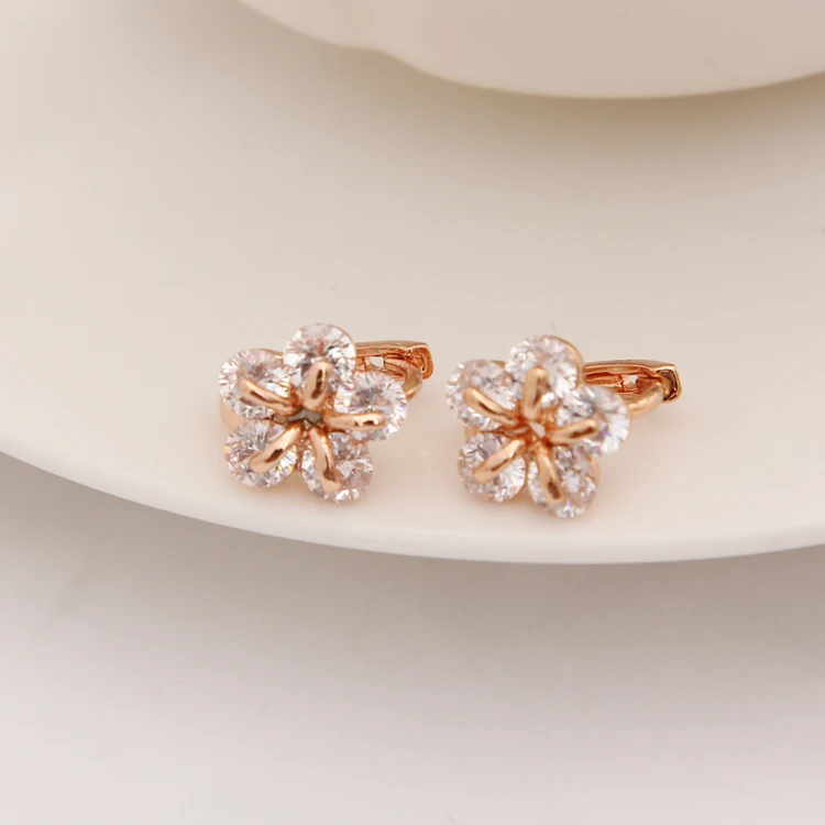 Женские серьги гвоздики золотого цвета ZOSHI роскошные ювелирные украшения с