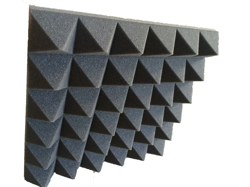 8 PCS Acoustic Pyramid Studio Ceiling 30 x 30cm Soundproof Foam Charcoal Color | Wall Stickers