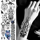 Временные тату-наклейки с изображением черного зла, смерти