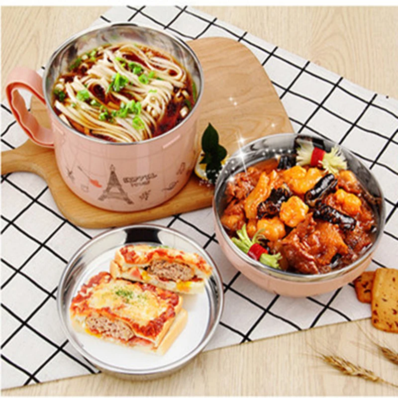 304 нержавеющая сталь милый портативный западный стиль Ланчбокс герметичная