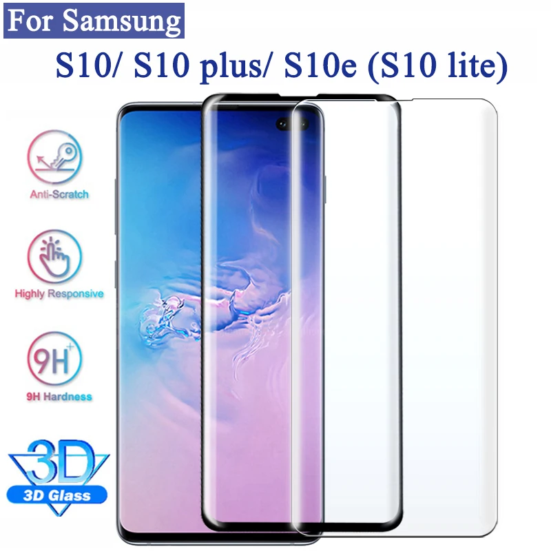 3D Защитное стекло для Samsung galaxy s10 plus e lite закаленное tremp samsun galax s10lite s10plus s10e экранный
