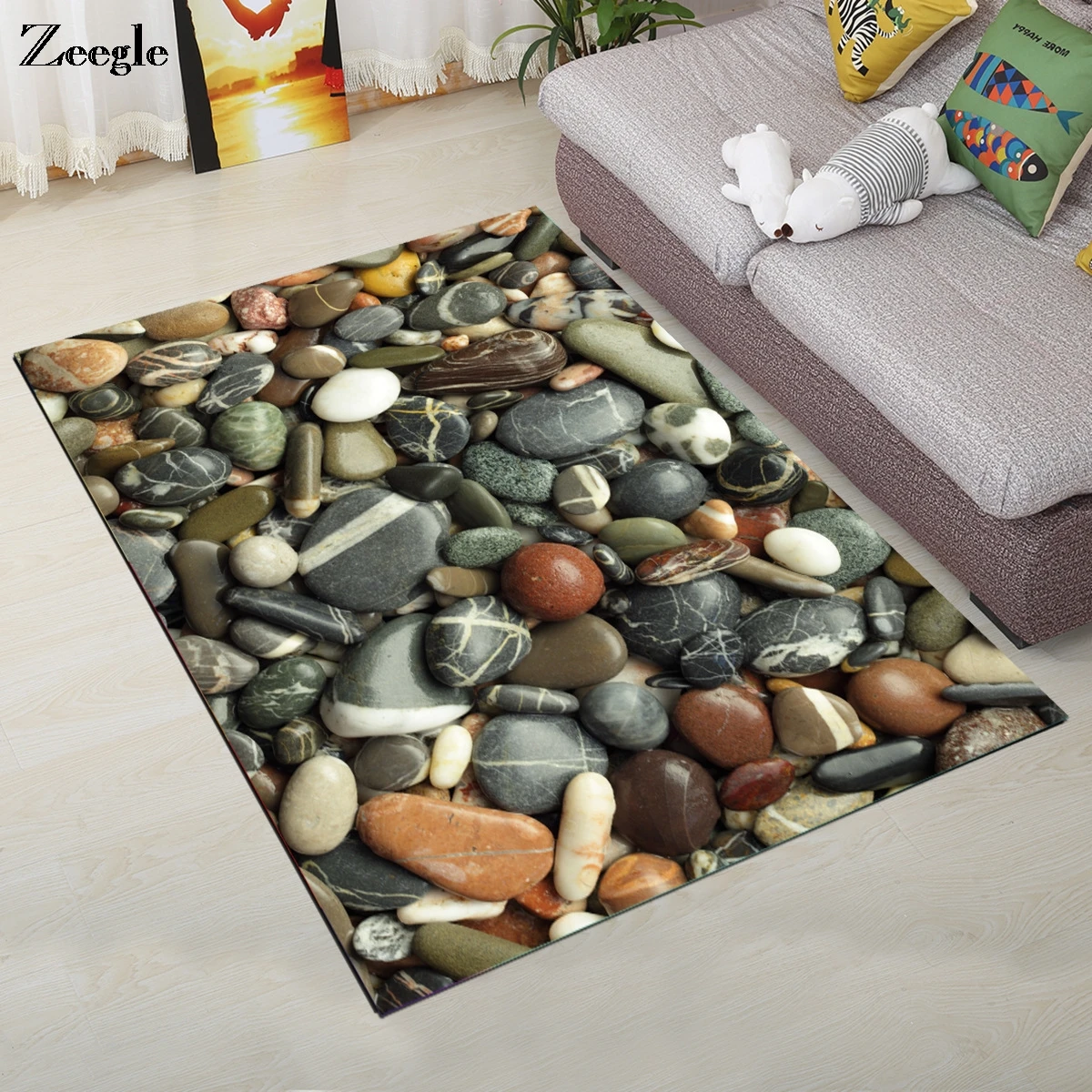 

Zeegle Kids Room Carpet Coffee Table Floor Rug Anti-slip Mats Bedroom Doormat Children's Rug Carpets For Living Room Outdoor Rug