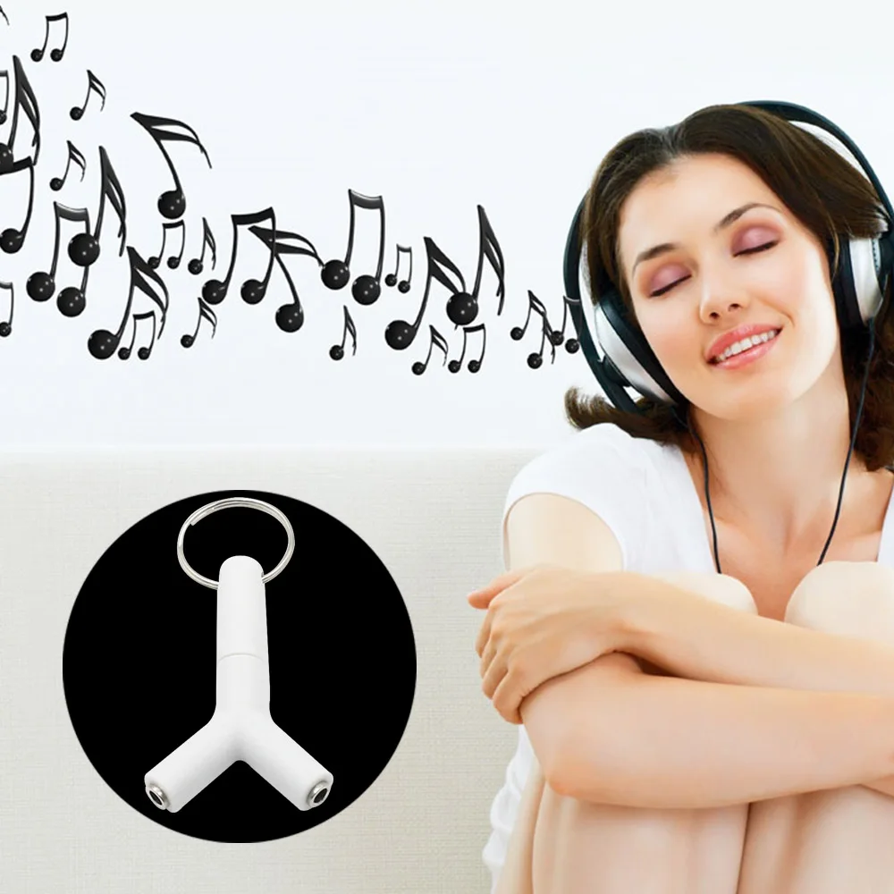 Разветвитель для наушников с двумя разъемами и Y образным разъемом 3 5