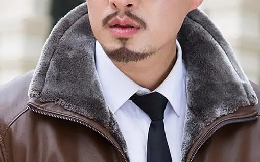 Лидер продаж/Зимняя Мужская Новая мода меховые Длинные Плюшевые кожаные куртки