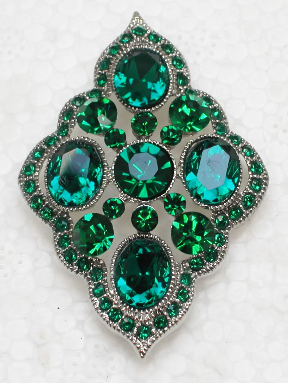 

Green Rhinestone Pin brooches Pendant C801 M