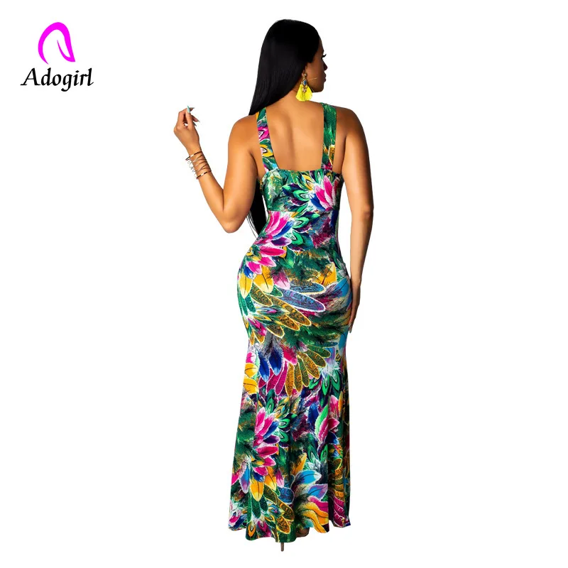 Off Shoulder Floor Length Dress Evening Tunic Party Dresses Vintage Sexy Backless Halter Neck Flower Maxi Robe Femme Plus Size | Женская