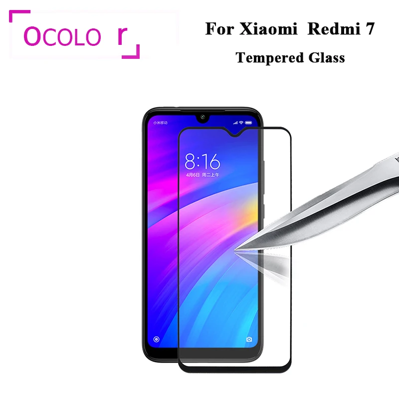 Закаленное стекло ocolor для Xiaomi Redmi 7 защитная пленка сменный экран мобильный