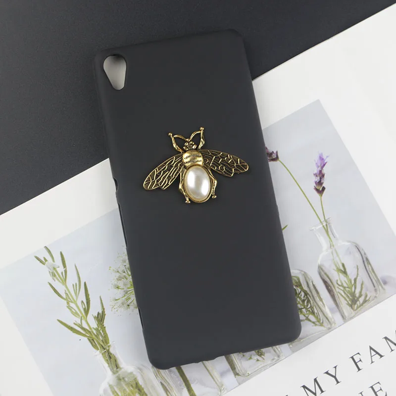 BeePearl Black Мягкий чехол из ТПУ для sony Xperia X XA Ultra XA1 XA2 XA3 XZ1 XZ2 XZ3 XZ4 L1 L2 L3 E5 чехол для телефона с пчелиным жемчугом и бриллиантами - Цвет: BeePearl Black
