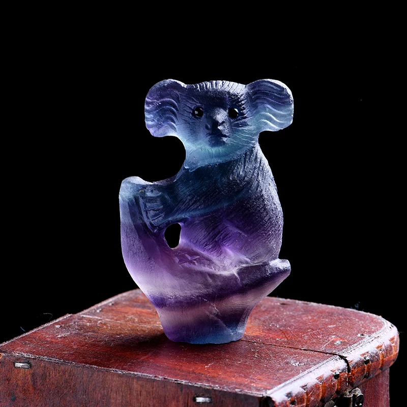 1 шт. Природный Флюорит коала Кристальный Медвежонок минеральные украшения