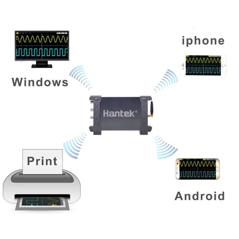Hantek iDSO1070A цифровой осциллограф 2 канала 70 МГц USB ПК iPhone/iPad/Android/Windows с WIFI