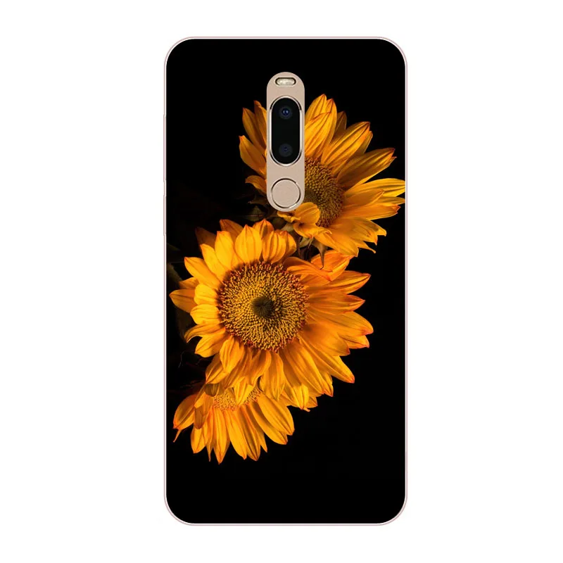 meizu note 8 Case Silicon chrysanthemum Painting Soft TPU Back Cover for m8 Phone protect Bags shell |