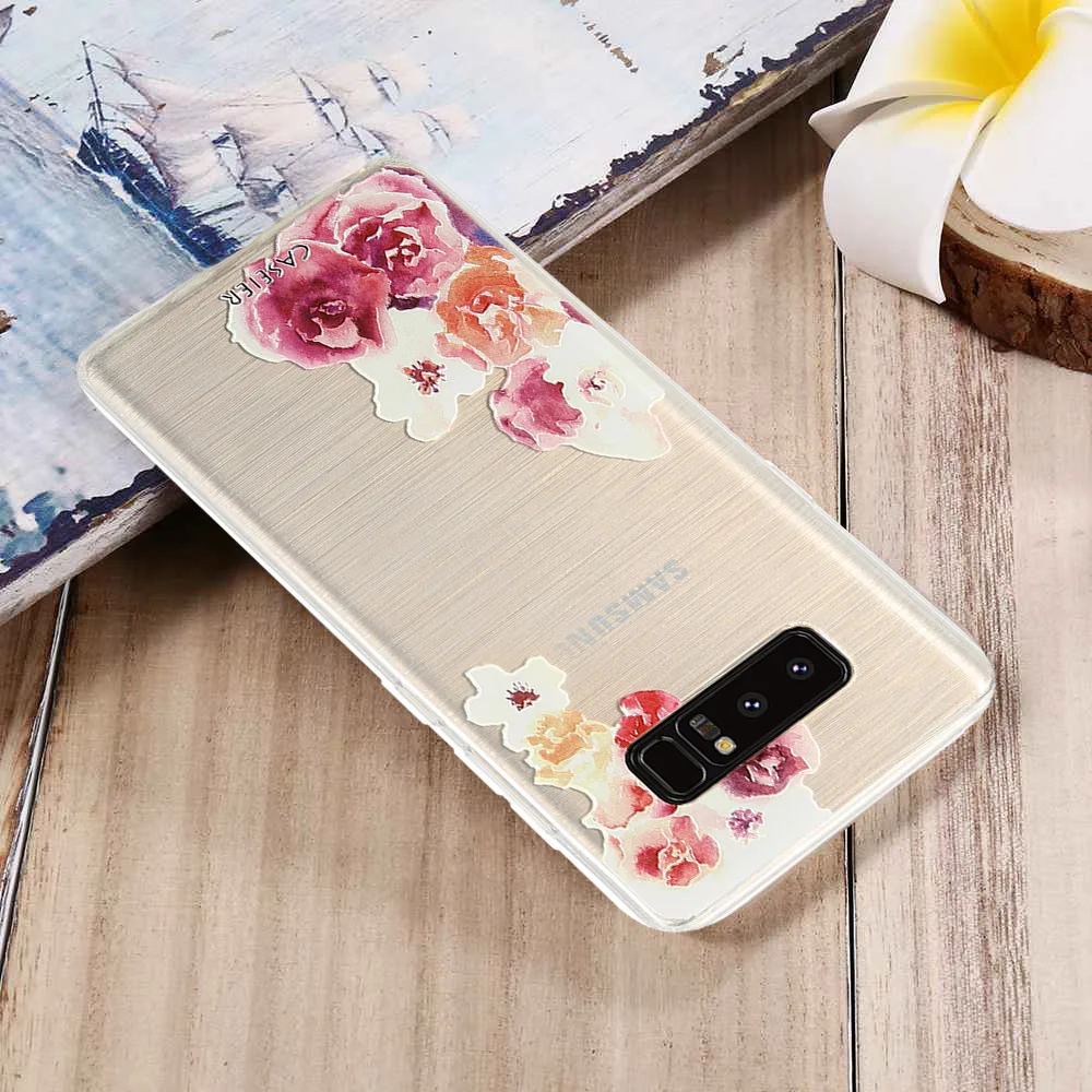 Чехол CASEIER с объемным цветком для Samsung S8 S9 Plus Note 8 мягкий силиконовый чехол Galaxy S6 S7