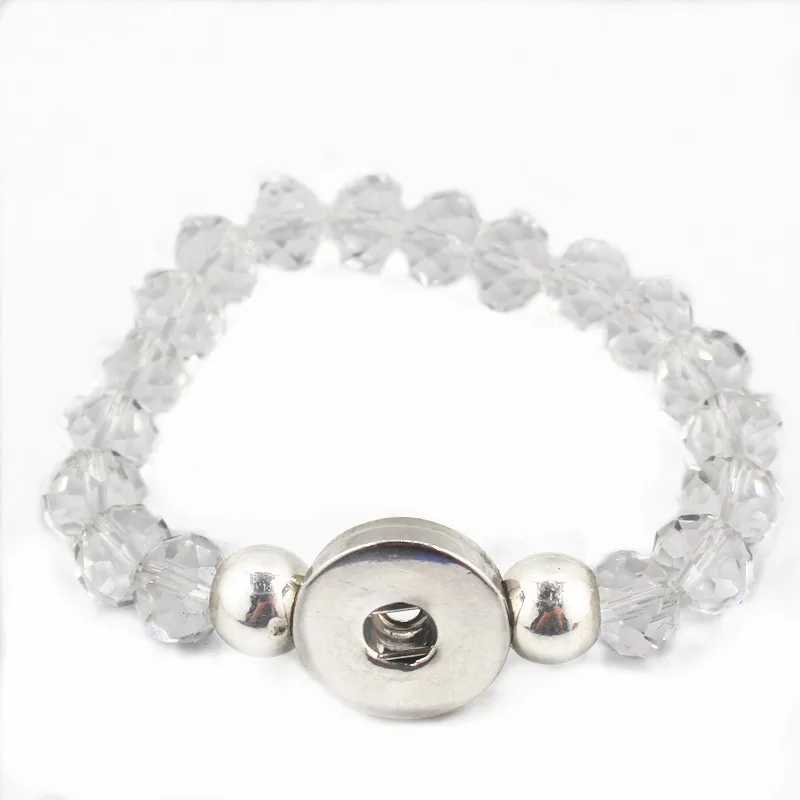 Горячая продажа 1 шт ручной работы Кристальные эластичные защелки кнопки Браслет