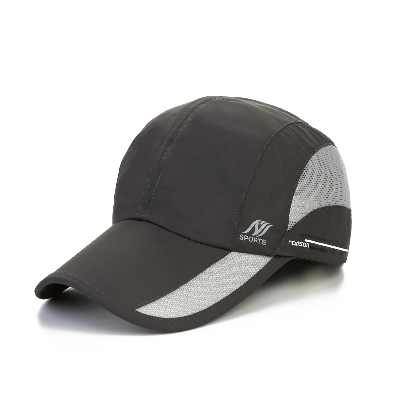 

Unisex Quick Dry Baseball Caps For Men and Women Casual Summer Outdoor Light Hat Mesh Cap Light Grey Breathable FREE SHIPING